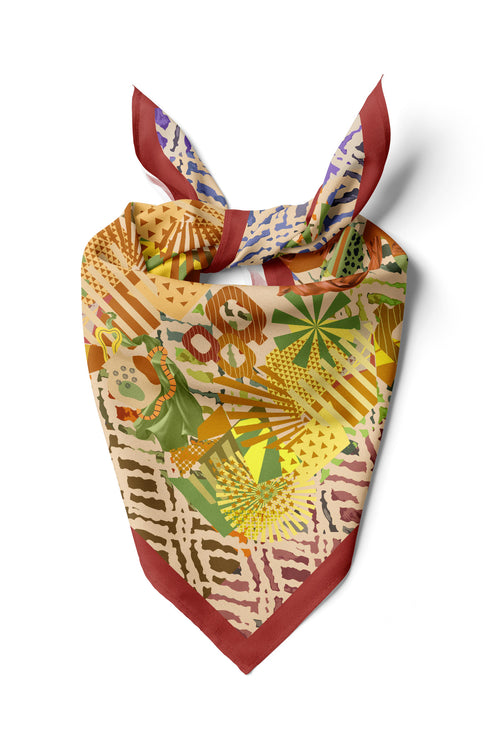 BOHO-CHİCH Desen Bandana/Fular - Çok Renkli