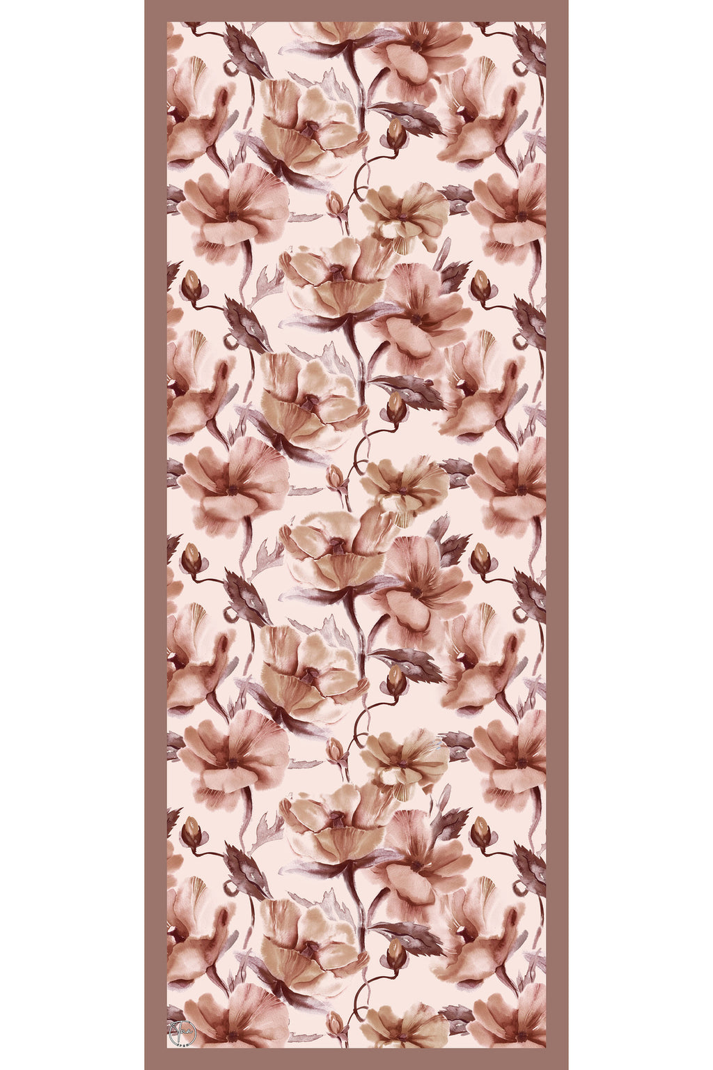 Organic Viscose Ipeği Incira Şal 75x195cm - Çiçek Desenli - görsel 2