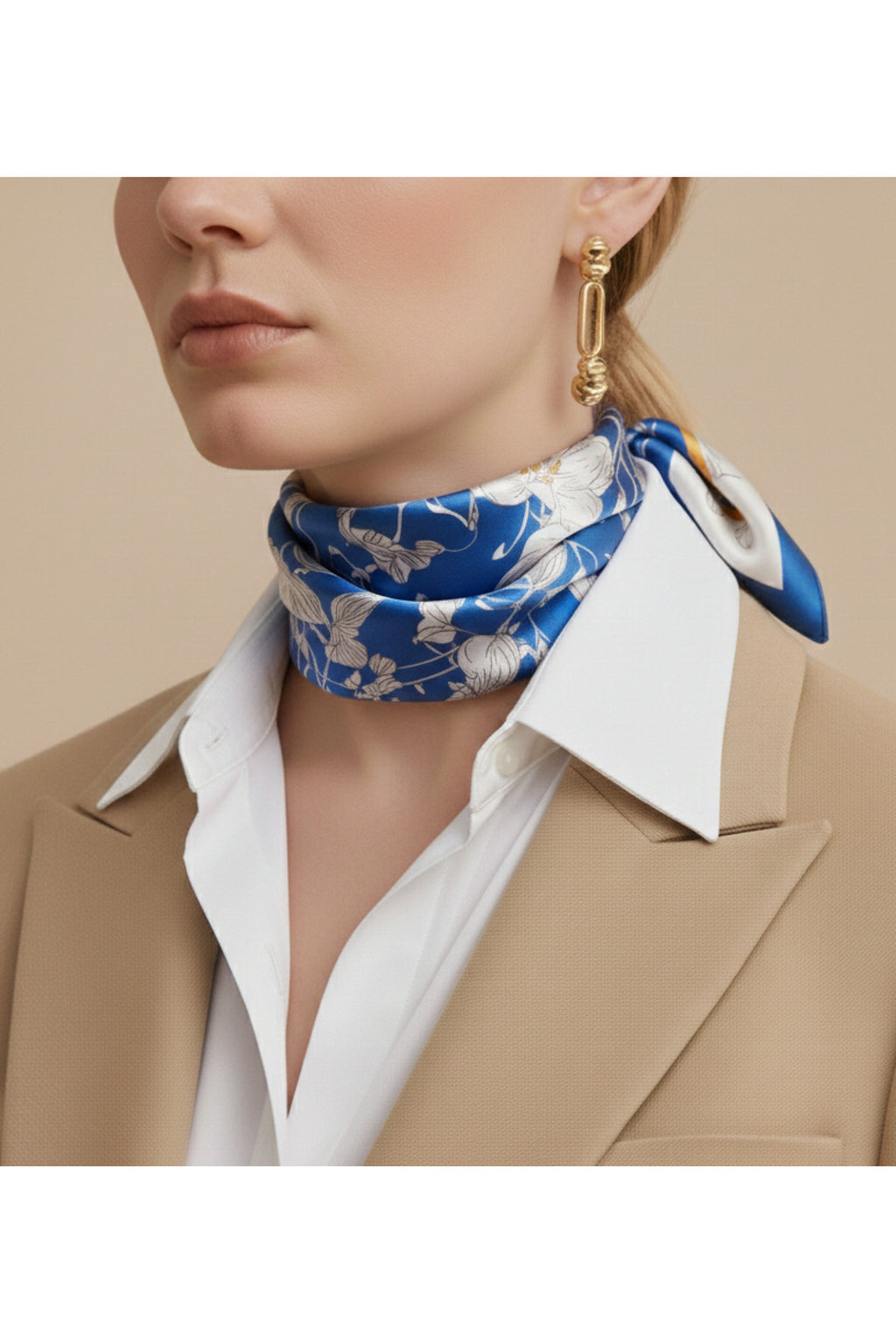 Mavi Gardenya Desen 70*70cm Bandana/Fular - görsel 2