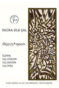 Organic İNCİRA DUT İPEĞİ/VİSCOSE ŞAL - Hat Desenli - Yağ Yeşil