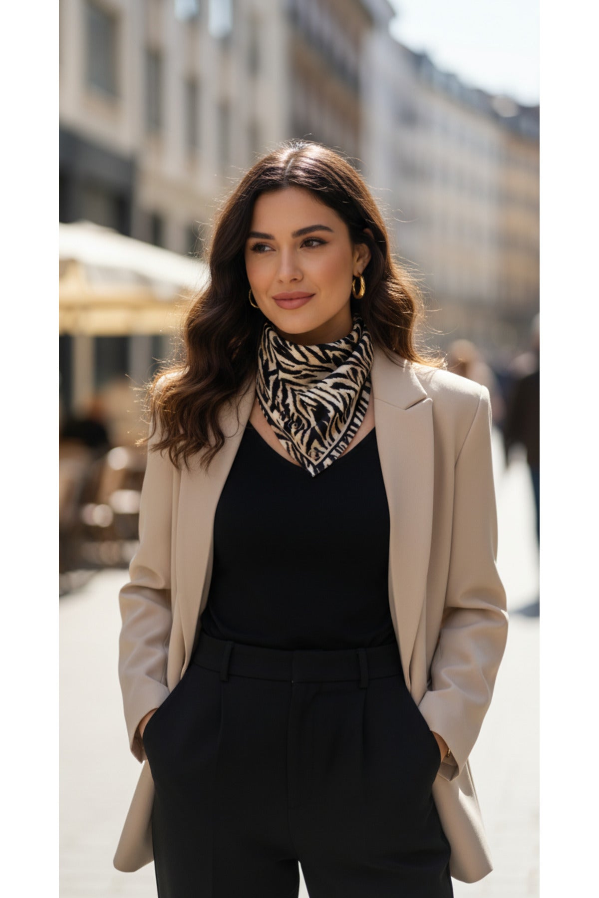 ZAHARA DESEN 70*70cm Bandana/Fular - görsel 3