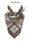TERRA BİNİCİ KAHVE Desen 70*70cm Bandana/Fular - görsel 3