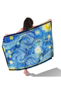 VAN GOGH BREEZE Desen Saten PAREO - Çok Renkli