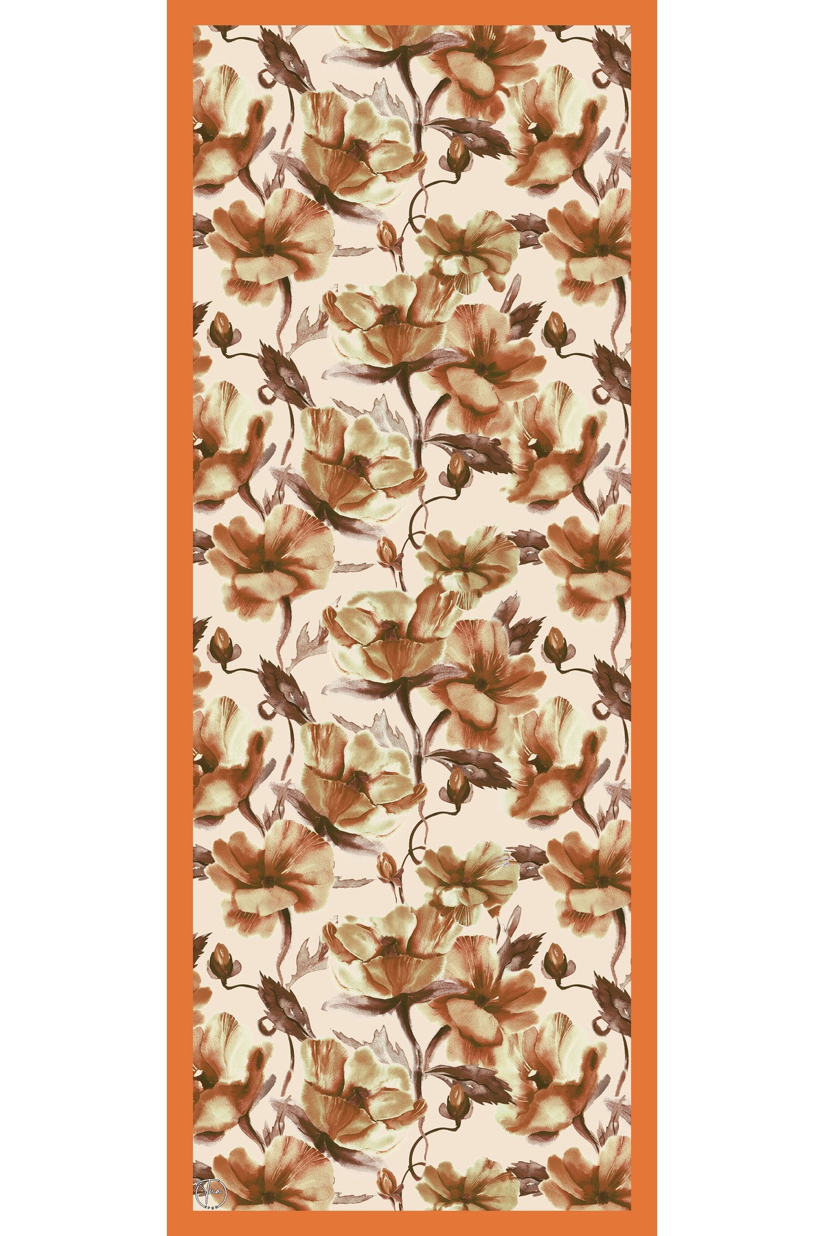 Organic Viscose İpeği İNCİRA ŞAL - Çiçek Desenli - görsel 2