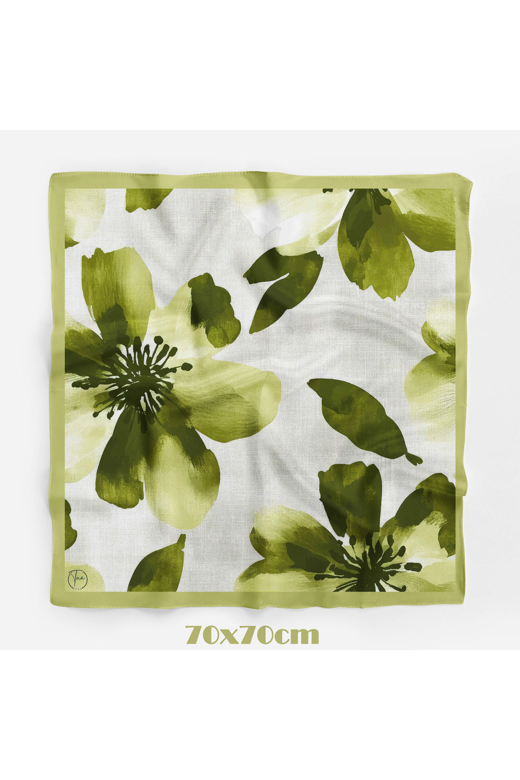 Linen Bloom Desen 70*70cm Bandana/Fular - görsel 2