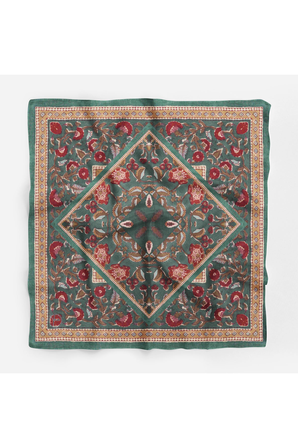 VİNTAGE Desen Bandana/Fular - Çok Renkli