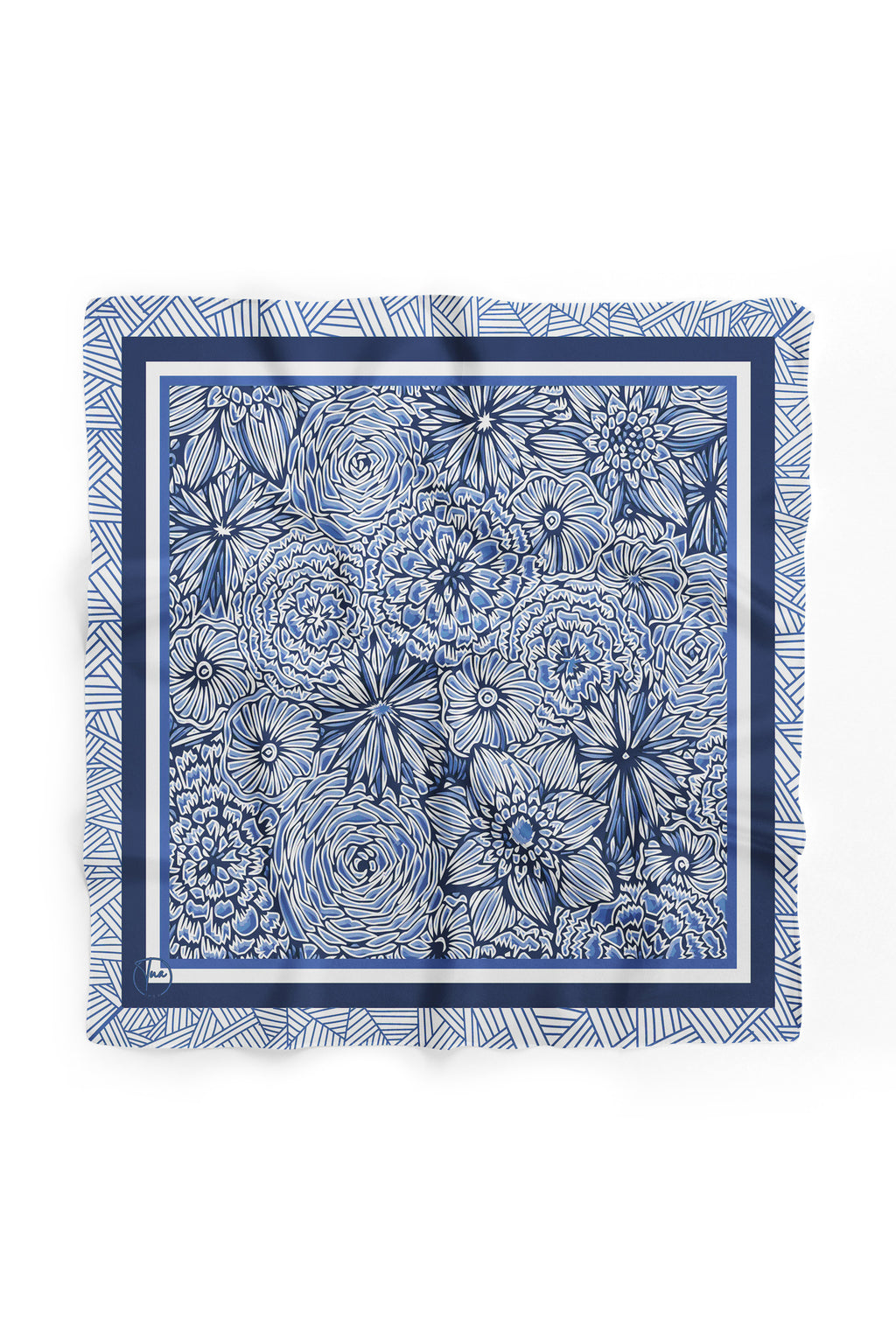 INDIGO BLOOM Desen Bandana/Fular - görsel 2