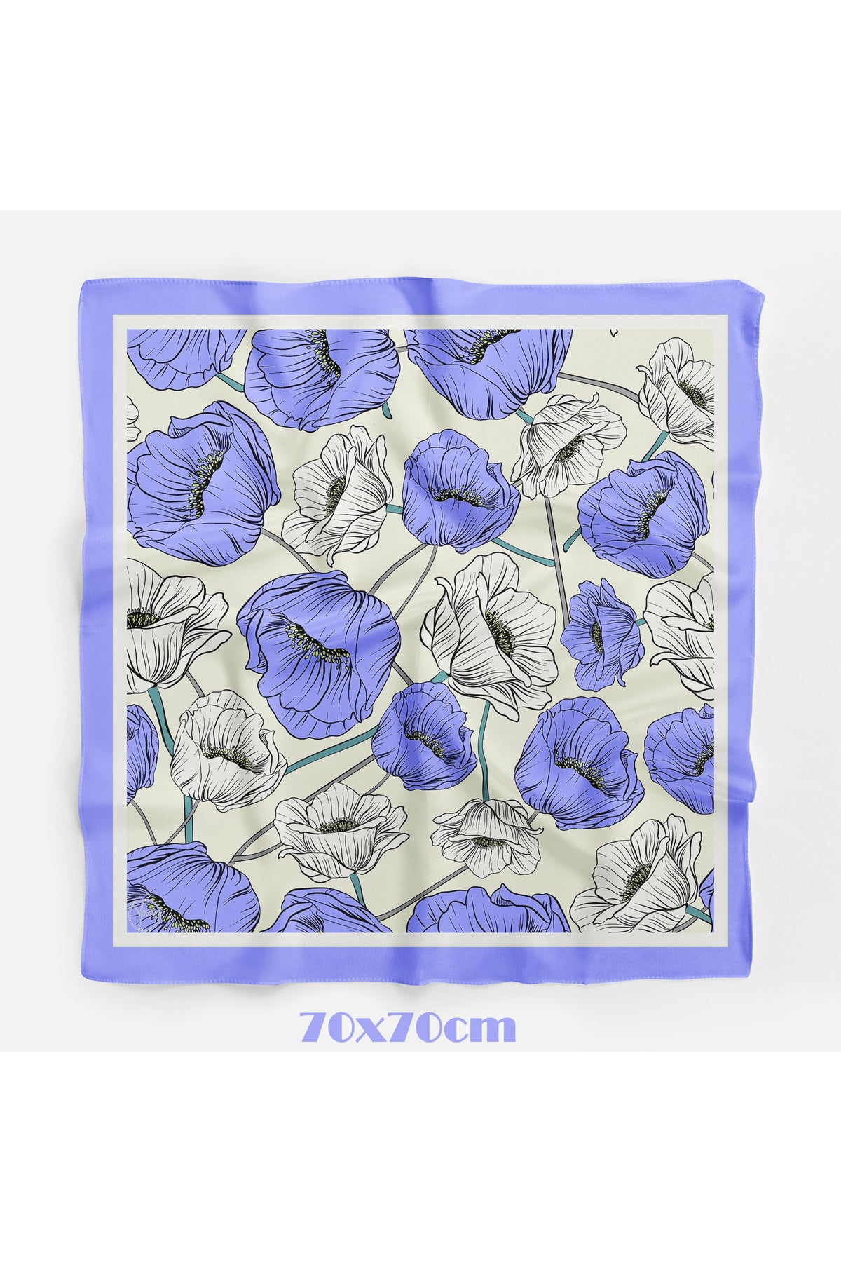 Mina Desen 70*70cm Bandana/Fular - Çok Renkli