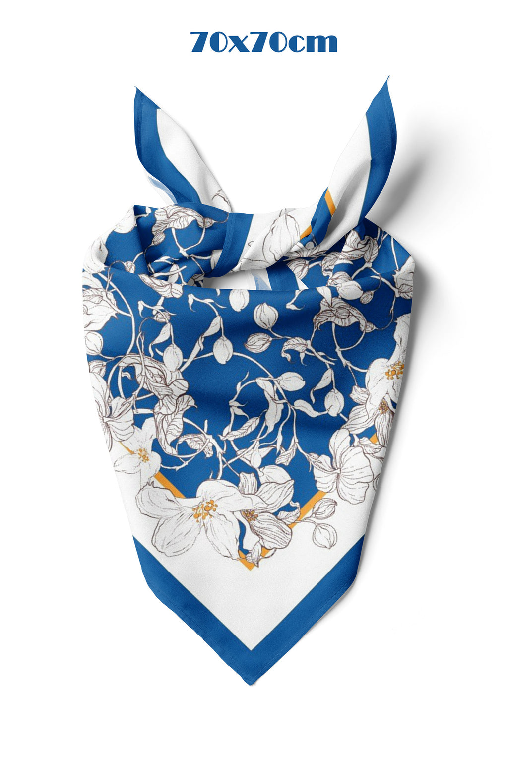 Mavi Gardenya Desen 70*70cm Bandana/Fular - görsel 4