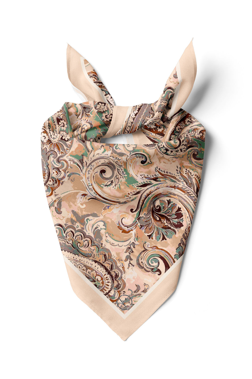 ETNİC VİNTAGE Desen Bandana/Fular - Bej