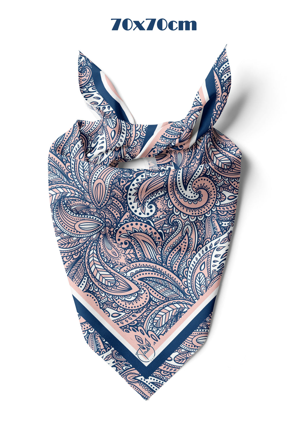 RİVİERA Desen 70*70cm Bandana/Fular - Çok Renkli