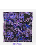 Derin Mor Fırça Darbeleri Desen 70*70cm Bandana/Fular - Çok Renkli