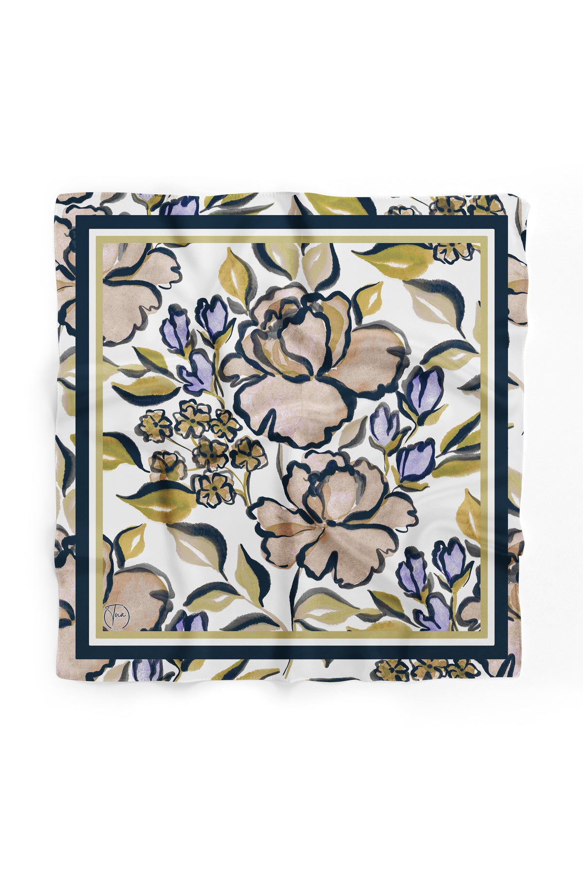 Violet Charm Desen 55x55cm Bandana/Fular - görsel 2
