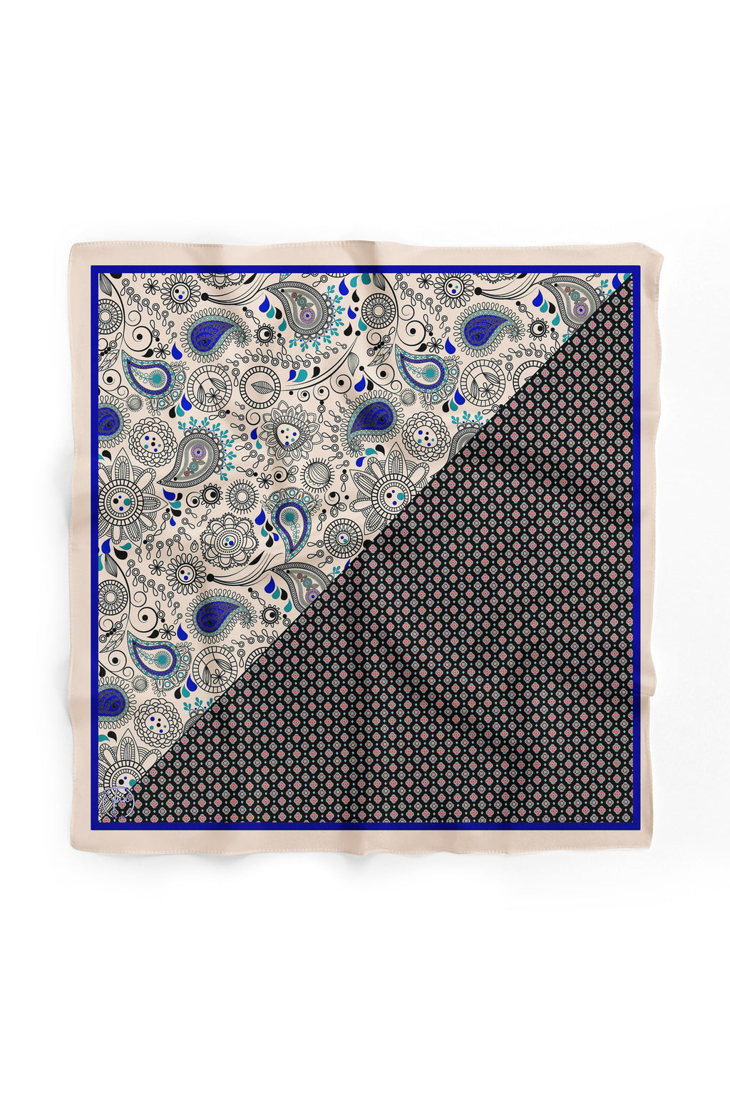 Çift Ruh Desen 55x55cm Bandana/Fular - görsel 3