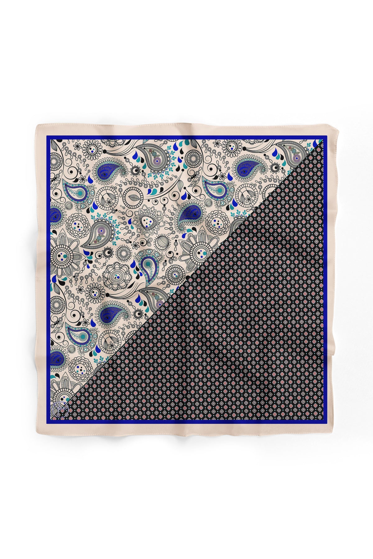 Çift Ruh Desen 55x55cm Bandana/Fular - görsel 3