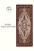 DOHA AQUA SOFT COTON ŞAL - ETNİK Desenli - Kahverengi