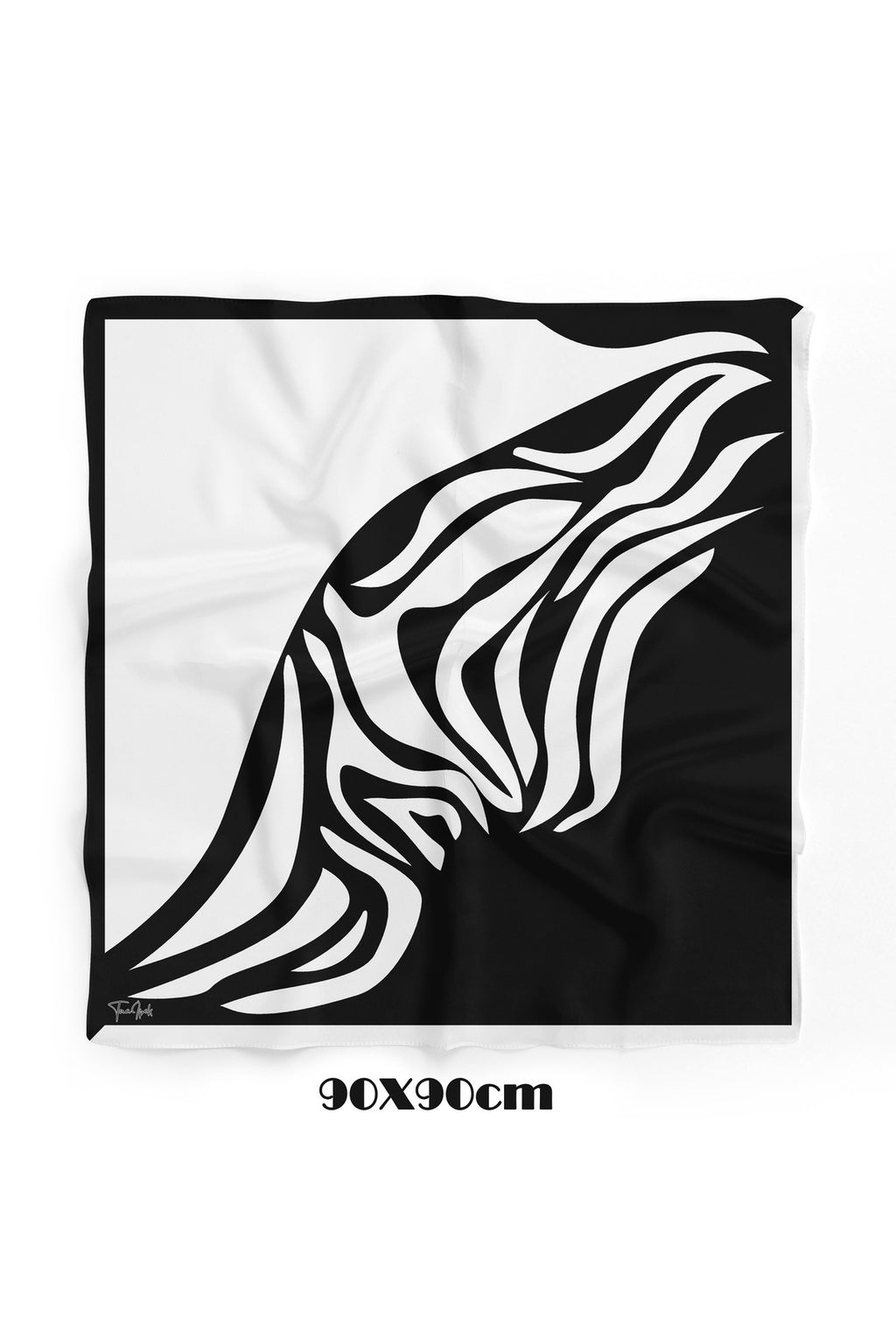 Zebra Akışı Desen 90X90cm Eşarp/Fular - görsel 2