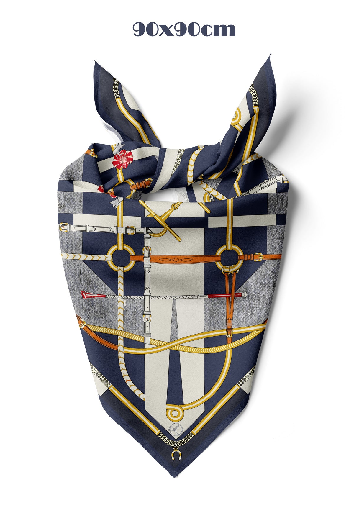 Royal Harness Desen 90X90cm Eşarp/Fular - görsel 4