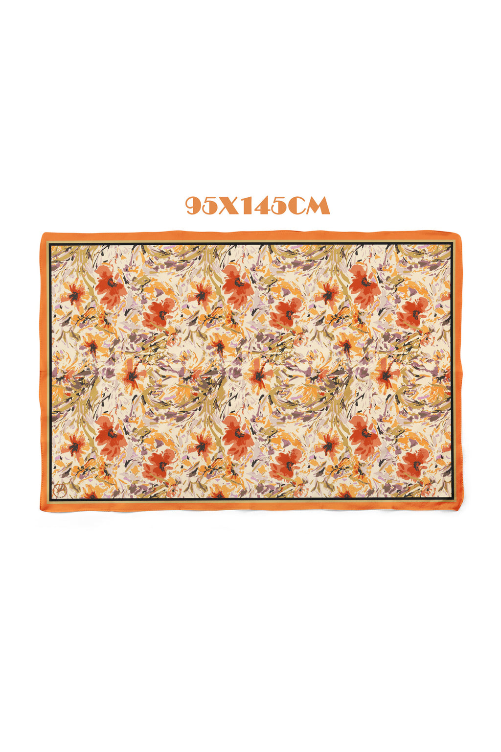 ORANGE FLOWER Desen İç göstermeyen Saten PAREO - görsel 2