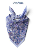 Süsen Bahçesi Lila Desen 70*70cm Bandana/Fular - Çok Renkli