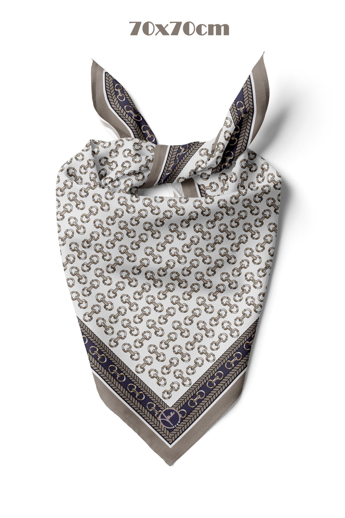 BAROK ZİNCİR Desen 70*70cm Bandana/Fular - görsel 4