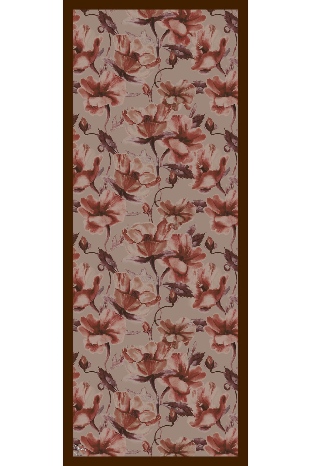 Organic Viscose İpeği İNCİRA ŞAL - Çiçek Desenli - görsel 2