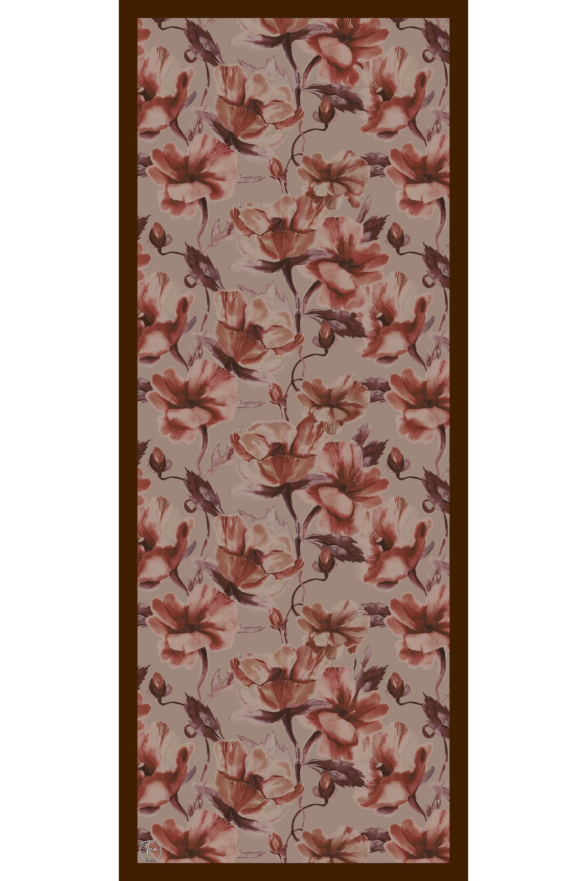 Organic Viscose İpeği İNCİRA ŞAL - Çiçek Desenli - görsel 2