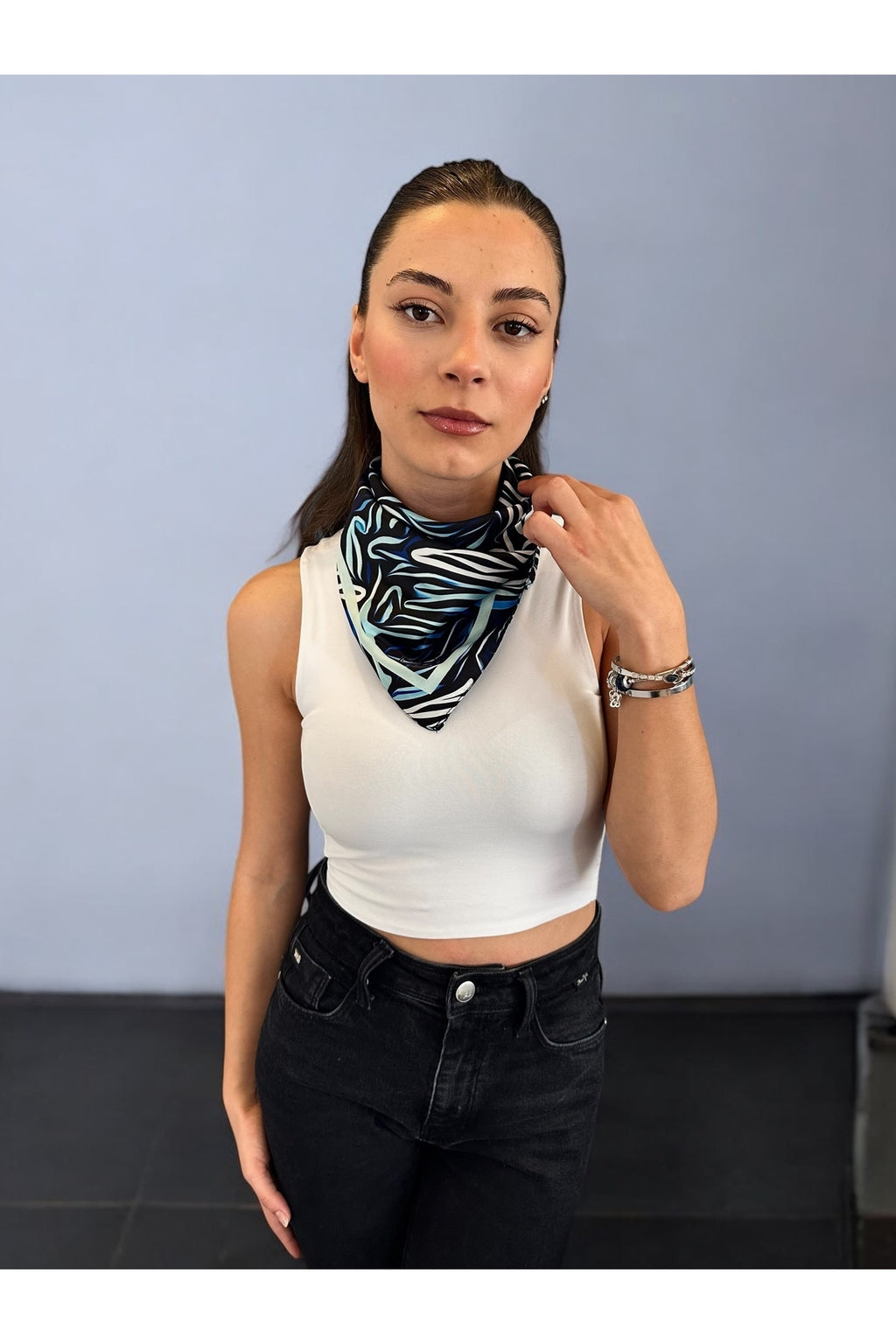 BLUE DREAM Desen Bandana/Fular - görsel 3