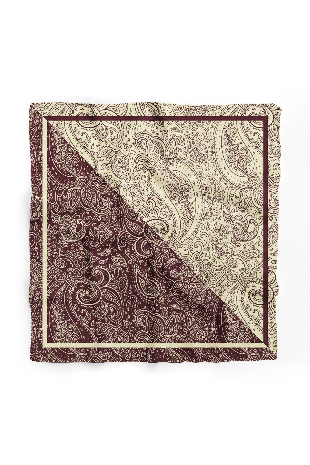 İki Mevsim Paisley Desen 55x55cm Bandana/Fular - görsel 4