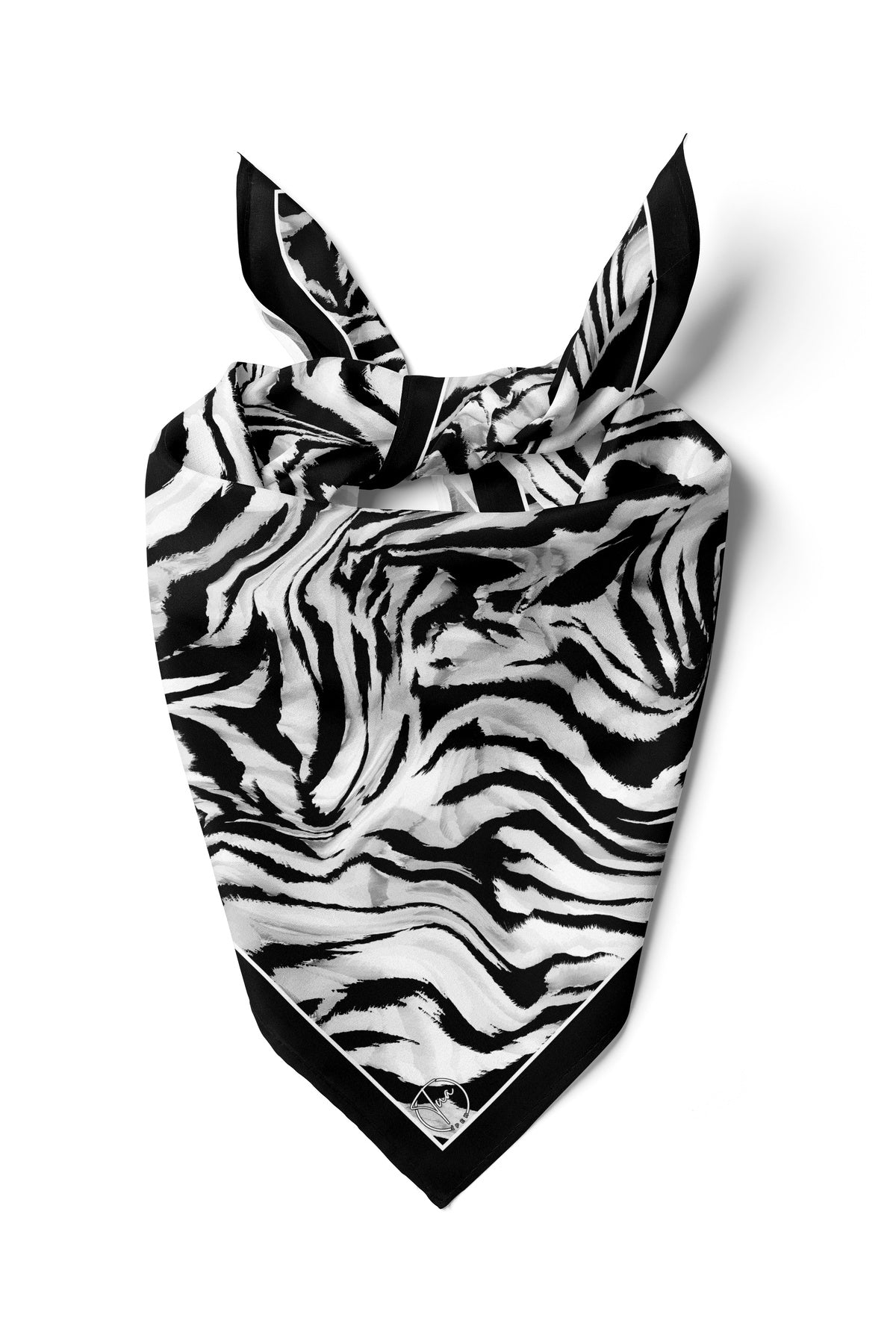 ZEBRA Desen Bandana/Fular - Siyah