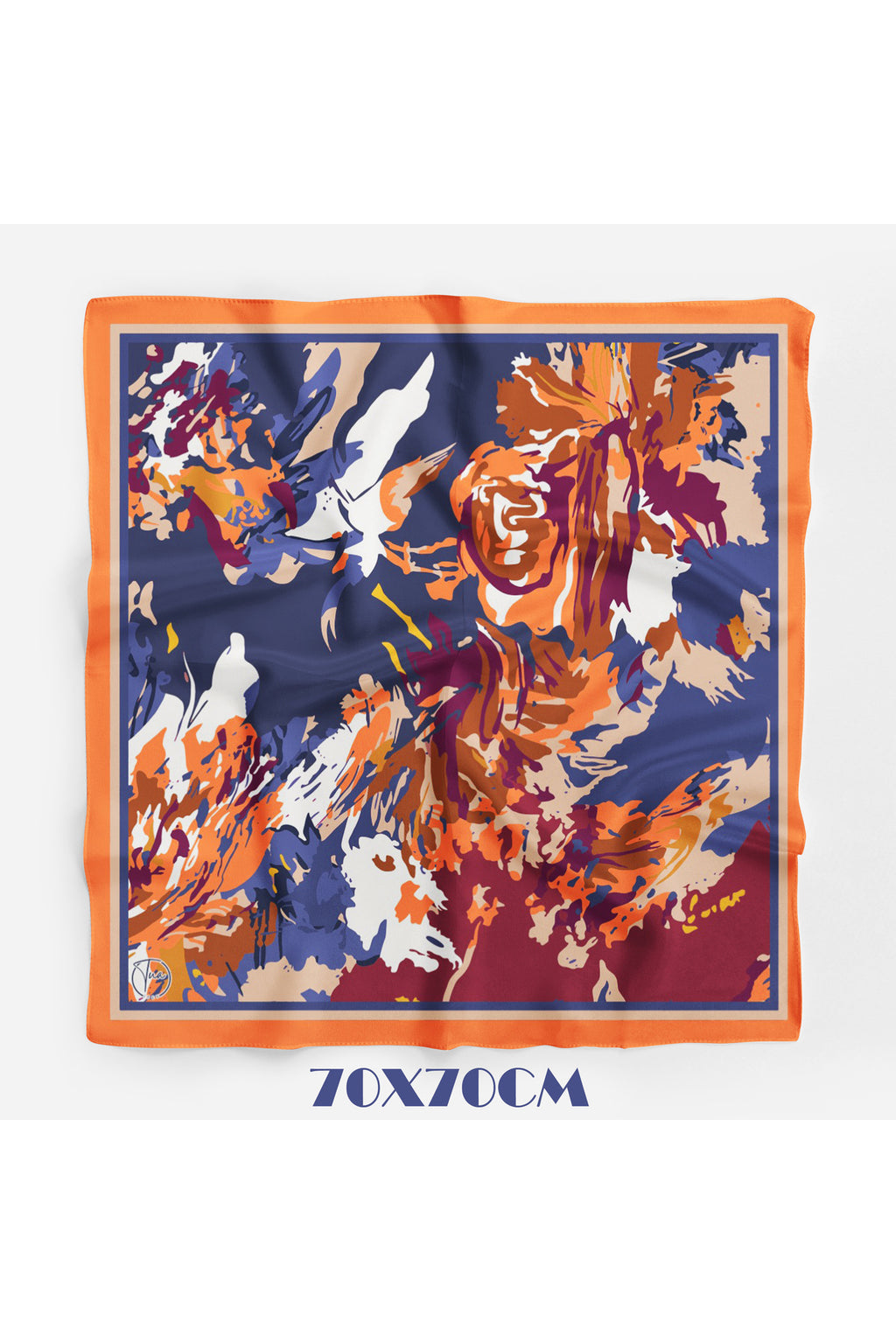 GÜZ RAPSODİSİ Desen 70*70cm Bandana/Fular - Çok Renkli