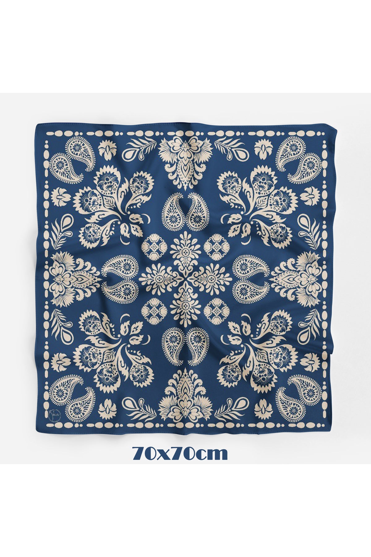 Antik Zarafet Desen 70*70cm Bandana/Fular - görsel 2