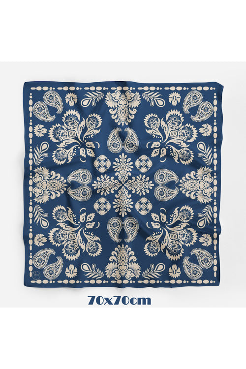 Antik Zarafet Desen 70*70cm Bandana/Fular - görsel 2