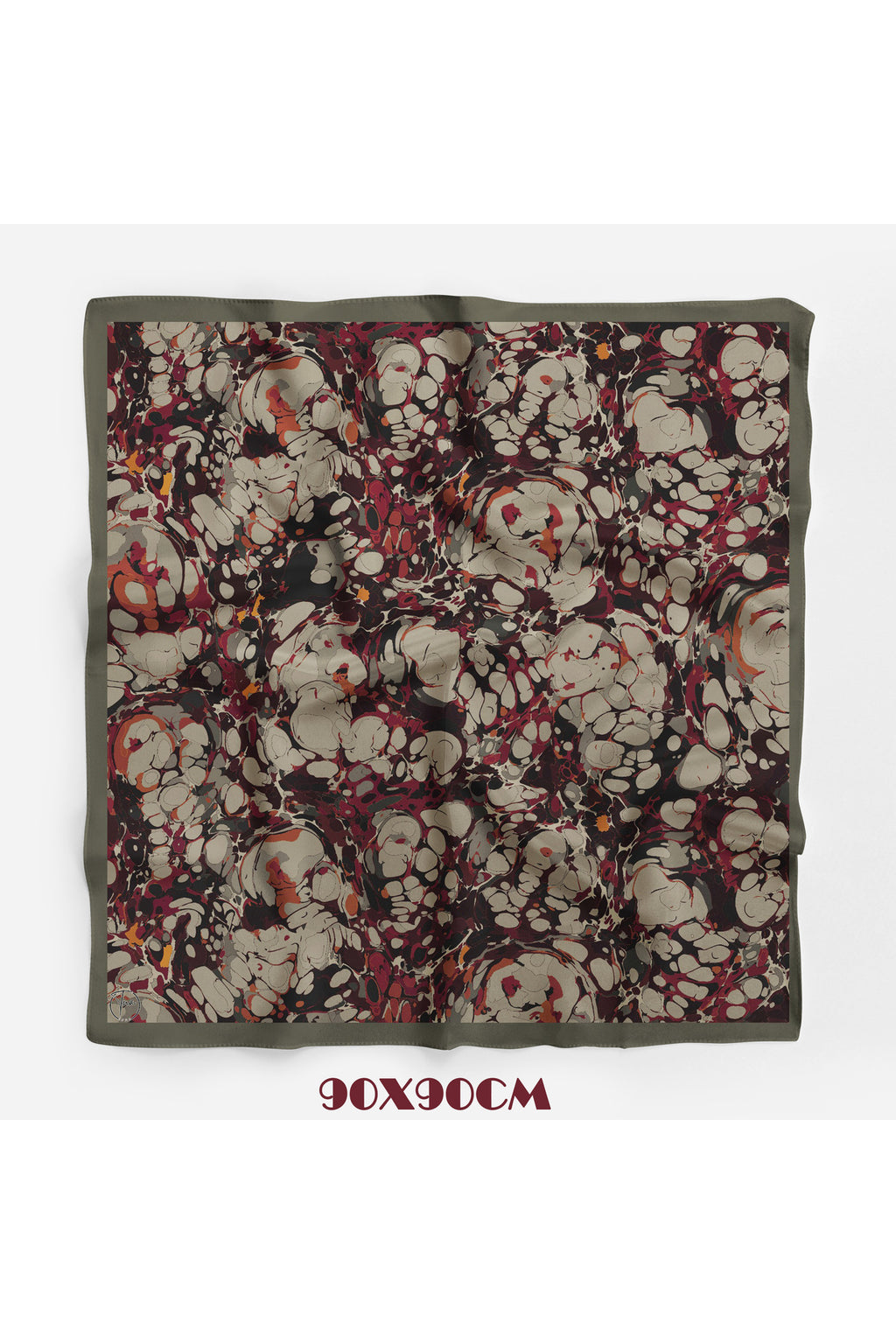 OCHRE Desen 90X90cm Matte Cotton Eşarp - görsel 2