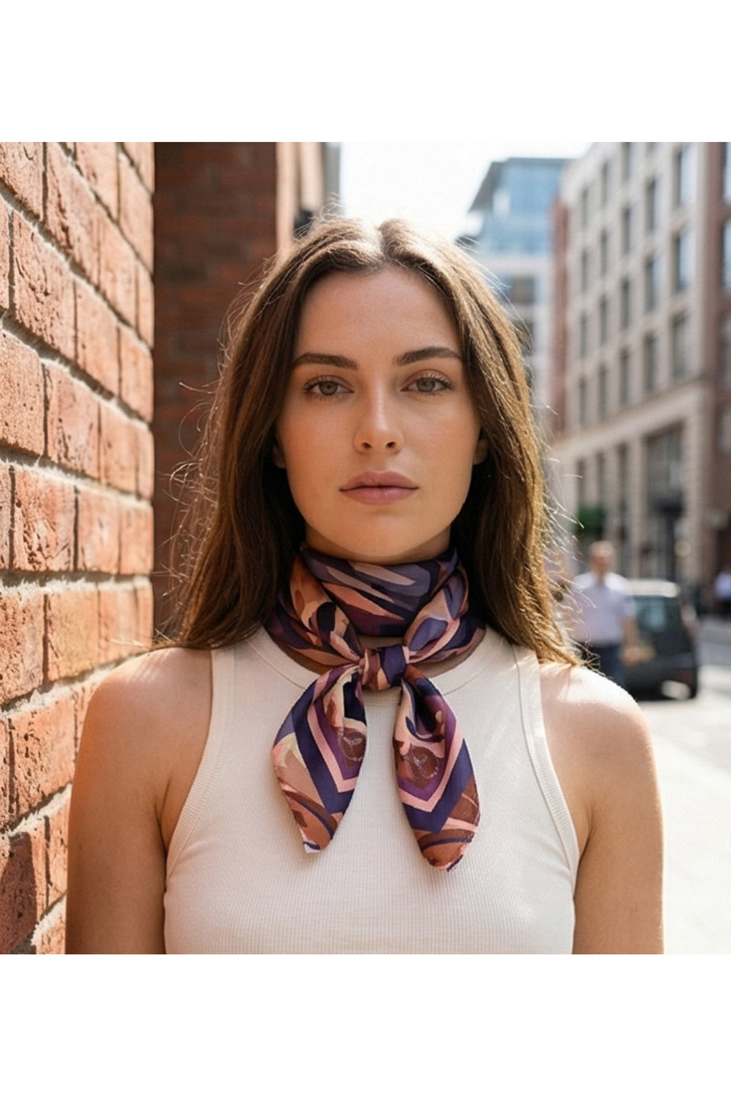 Renk Ritmi Desen Bandana/Fular - Çok Renkli