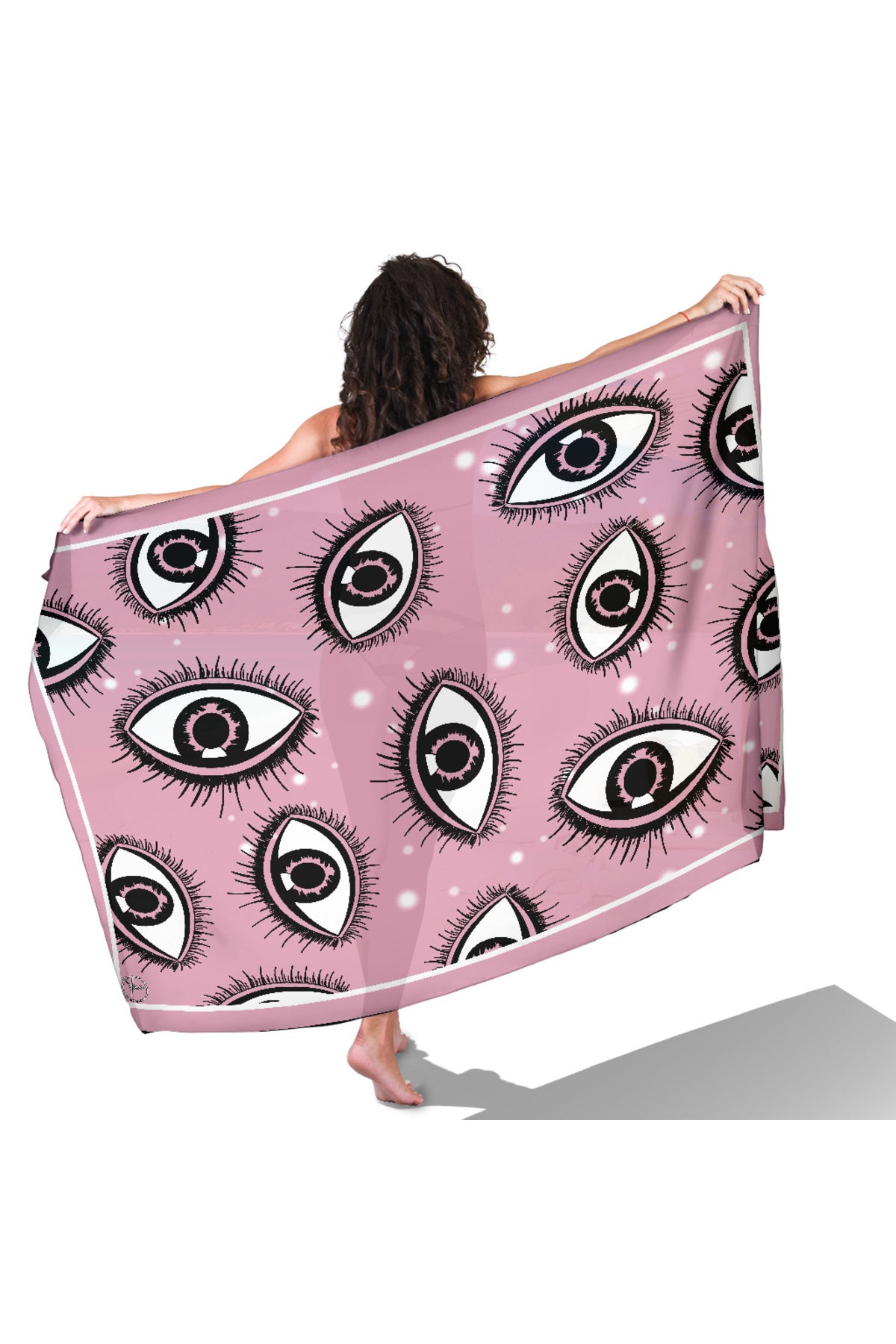 EVIL EYE Desen İç göstermeyen Saten PAREO - görsel 2