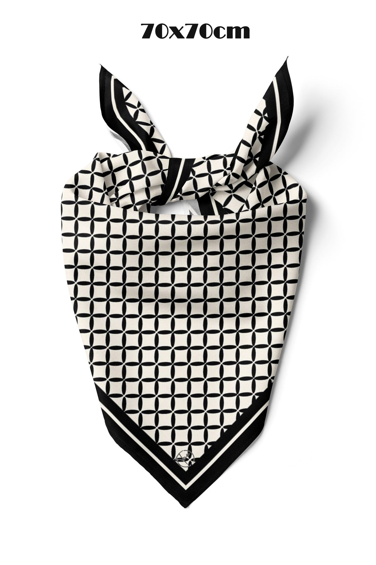 Geometrik Petek Desen 70*70cm Bandana/Fular - görsel 2