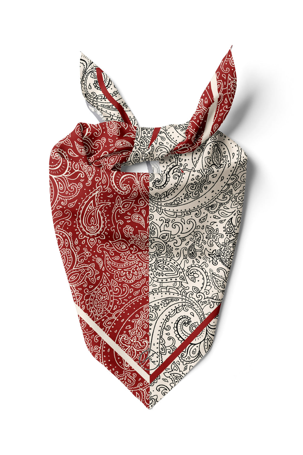 RED PAİSLEY Desen Bandana/Fular - görsel 2