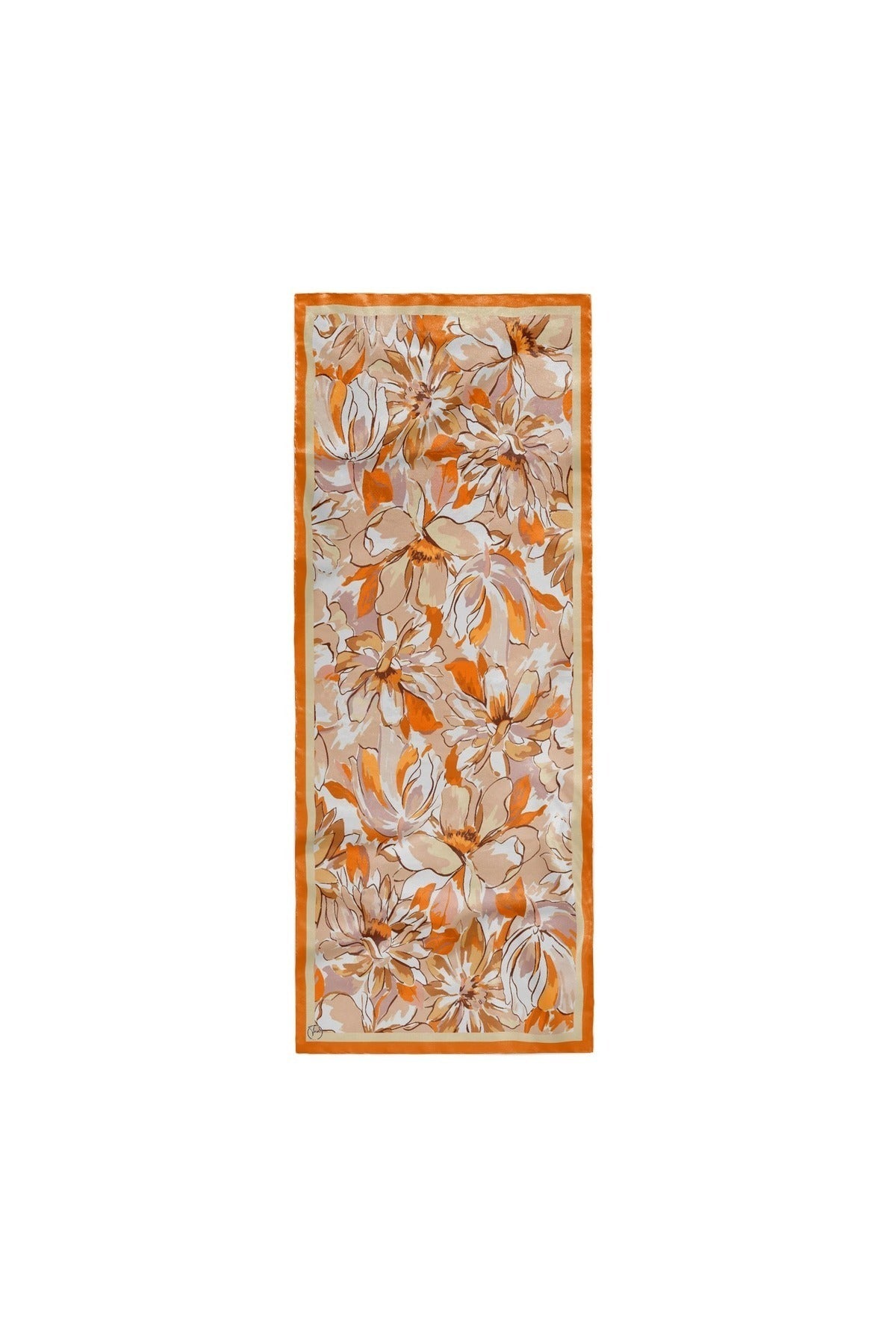 Flower Desen Fransız İpeği Şal 70x180cm - görsel 3