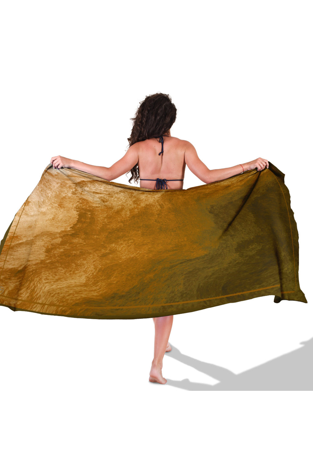 MYSTIC SMOKE AMBER Desen İç göstermeyen Saten PAREO - görsel 3