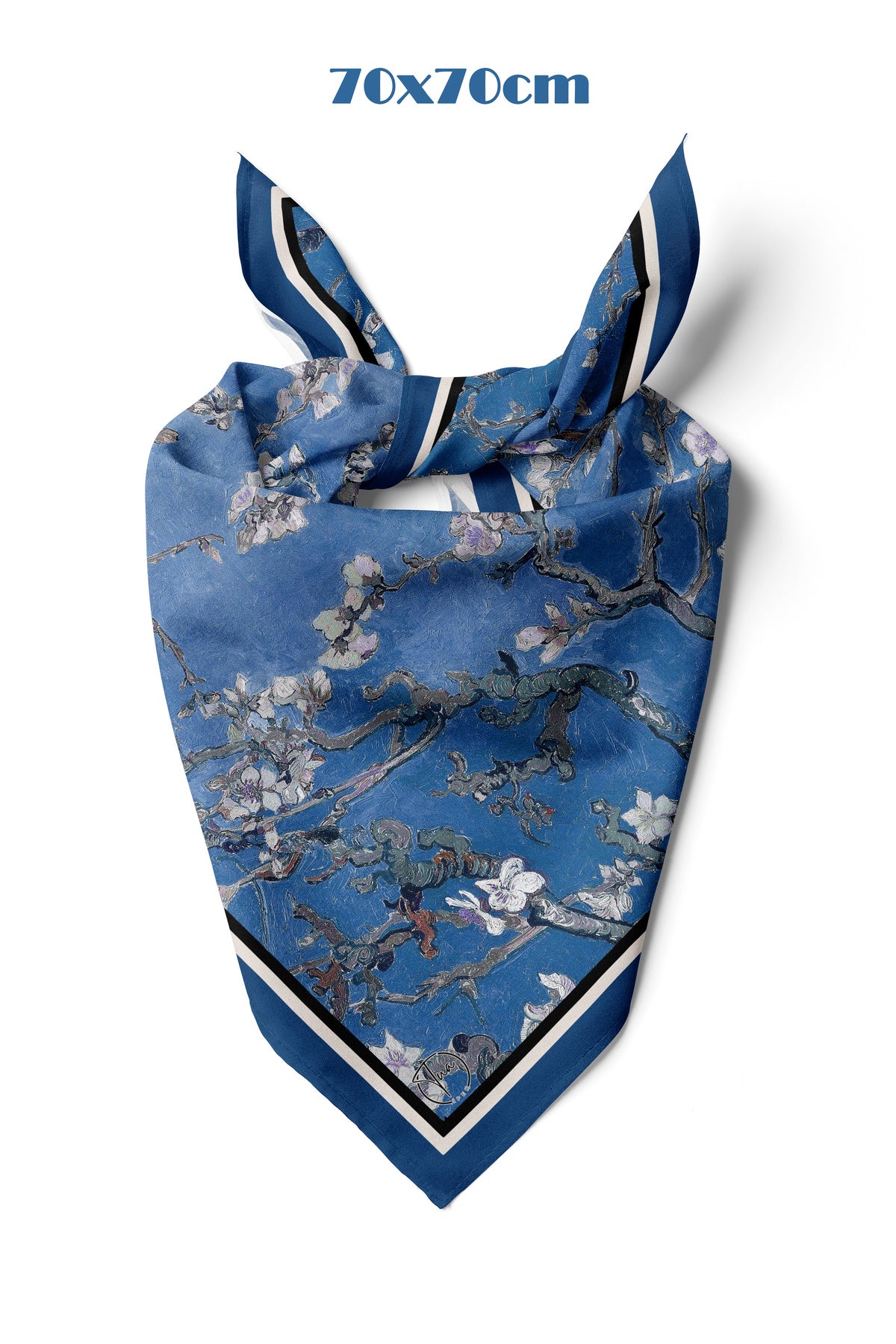 D.BLOSSOM Desen 70*70cm Bandana/Fular - görsel 3