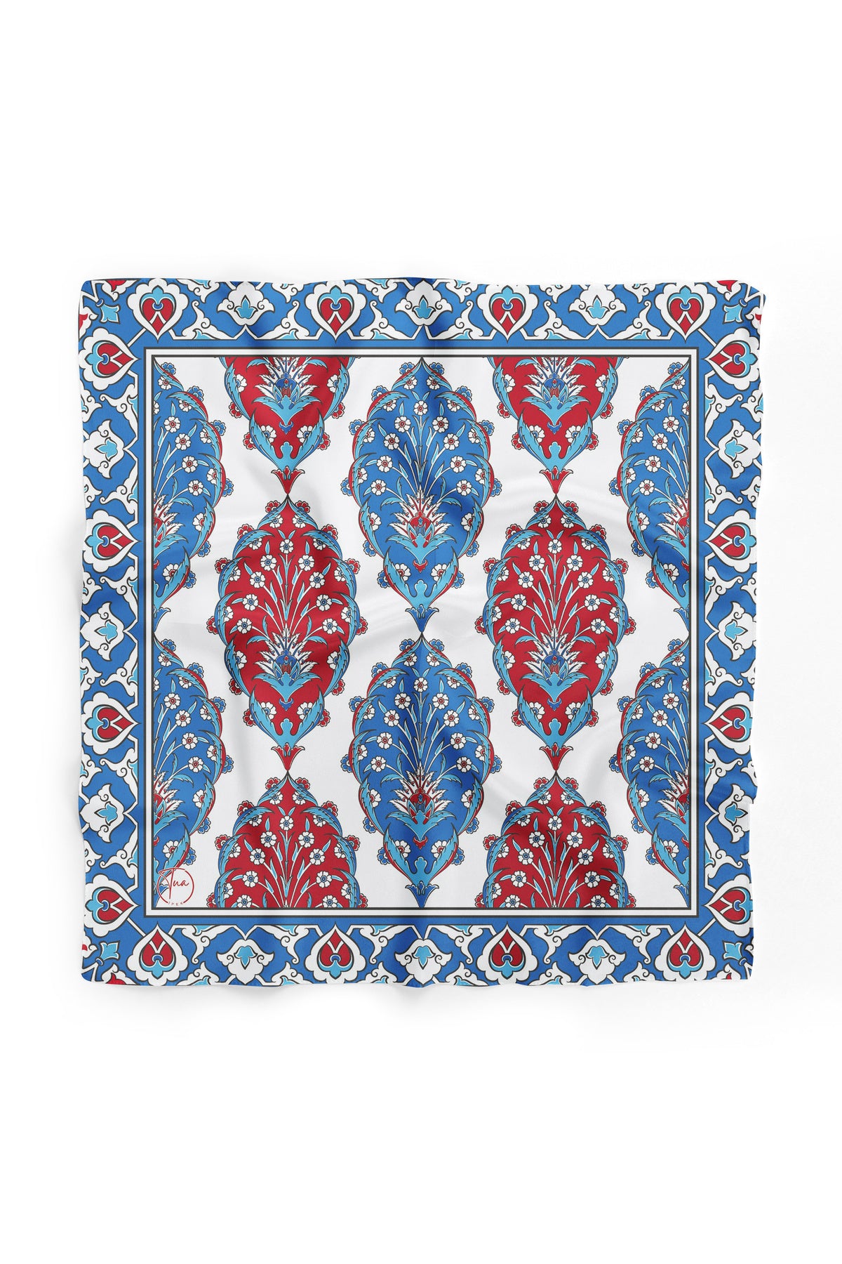 Saray Nakışı Desen Bandana/Fular - Çok Renkli