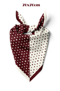 İkilem Puantiye Desen Mürdüm 70*70cm Bandana/Fular - Çok Renkli