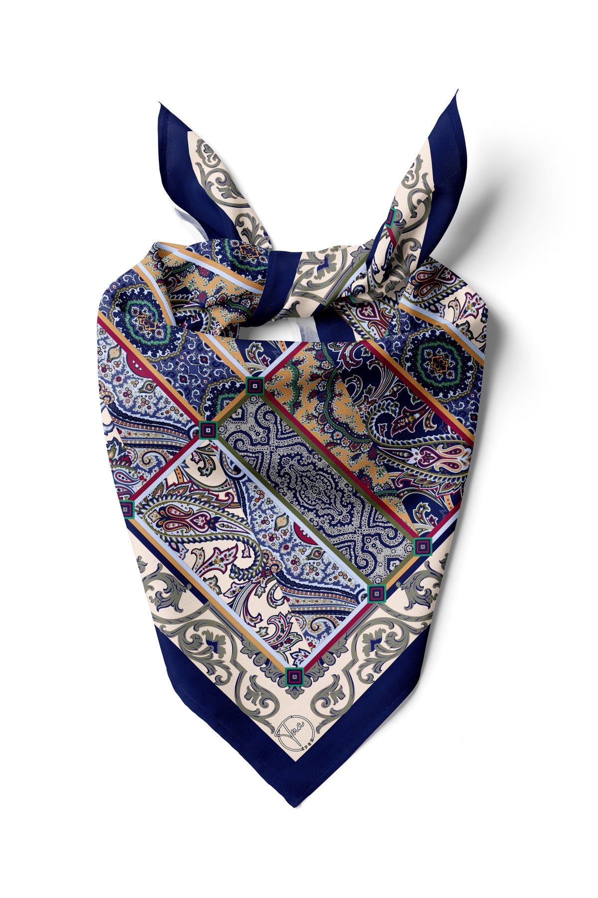 Etnik Patchwork Desen Bandana/Fular - görsel 2