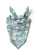 Beyaz Zambak Desen 55x55cm Bandana/Fular - Çok Renkli