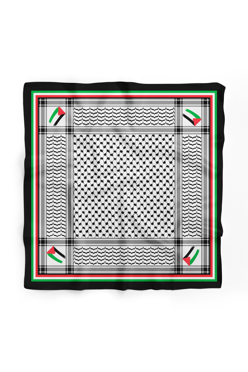 FİLİSTİN KEFİYE Desen 55x55cm Bandana/Fular - görsel 2