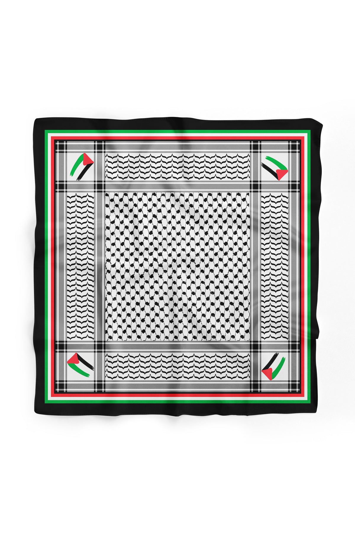 FİLİSTİN KEFİYE Desen 55x55cm Bandana/Fular - görsel 2