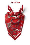 RED BLOSSOM Desen 70*70cm Bandana/Fular - görsel 2