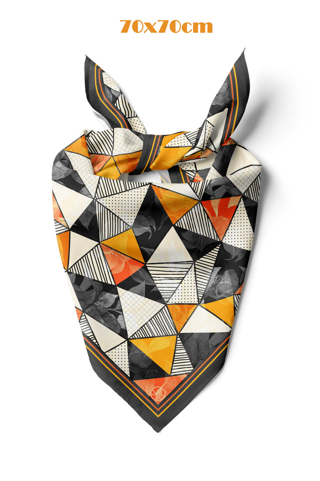 TRIBAL GEOMETRI Desen 70*70cm Bandana/Fular - Çok Renkli