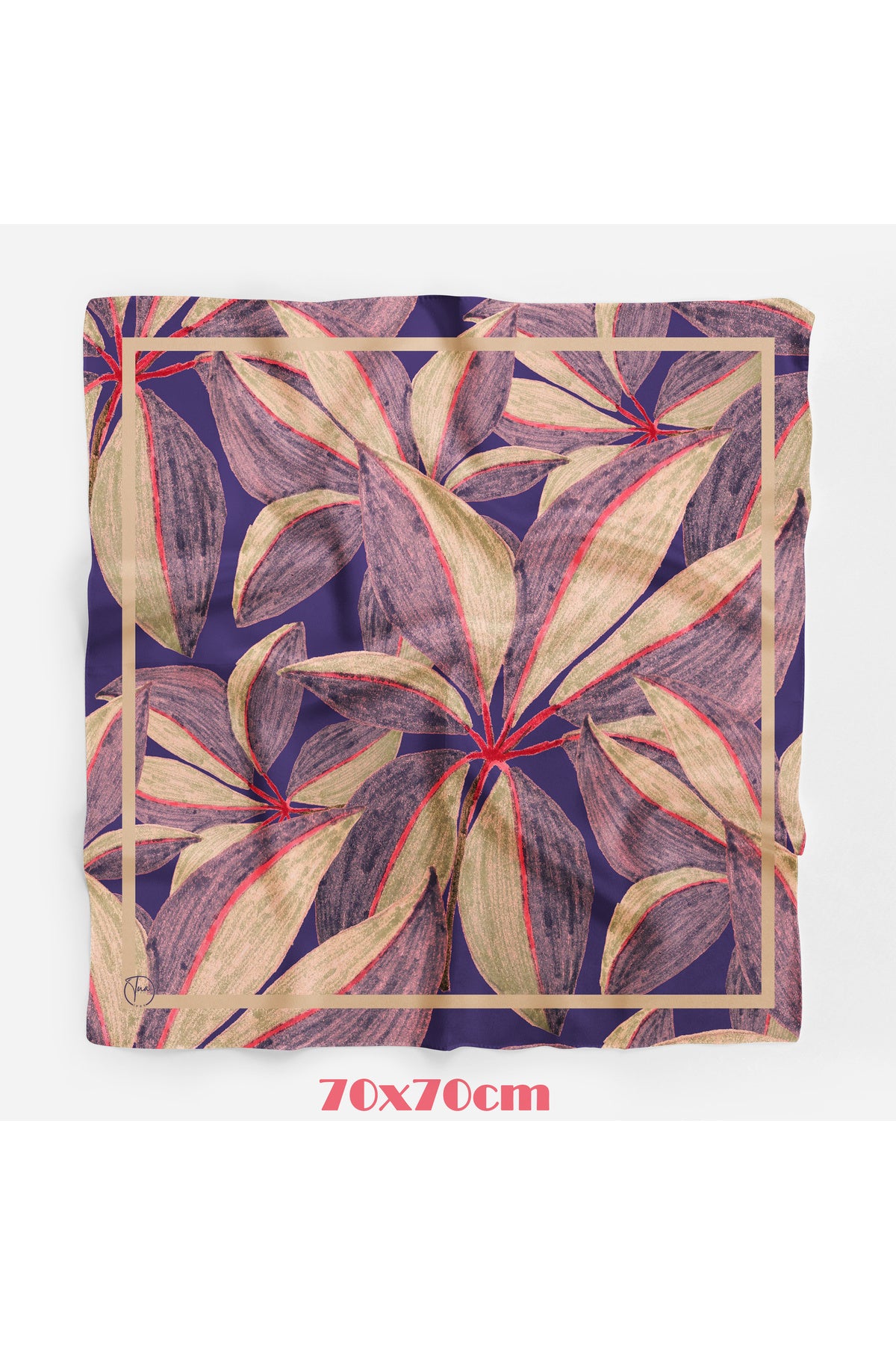 Ruhun Moru Desen 70*70cm Bandana/Fular - görsel 2